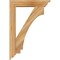 Ekena Millwork Imperial Traditional Rough Sawn Bracket w/ Offset Brace, Western Red Cedar, 6"W x 26"D x 38"H BKT0604X26X38IMP01RWR - alternate 3